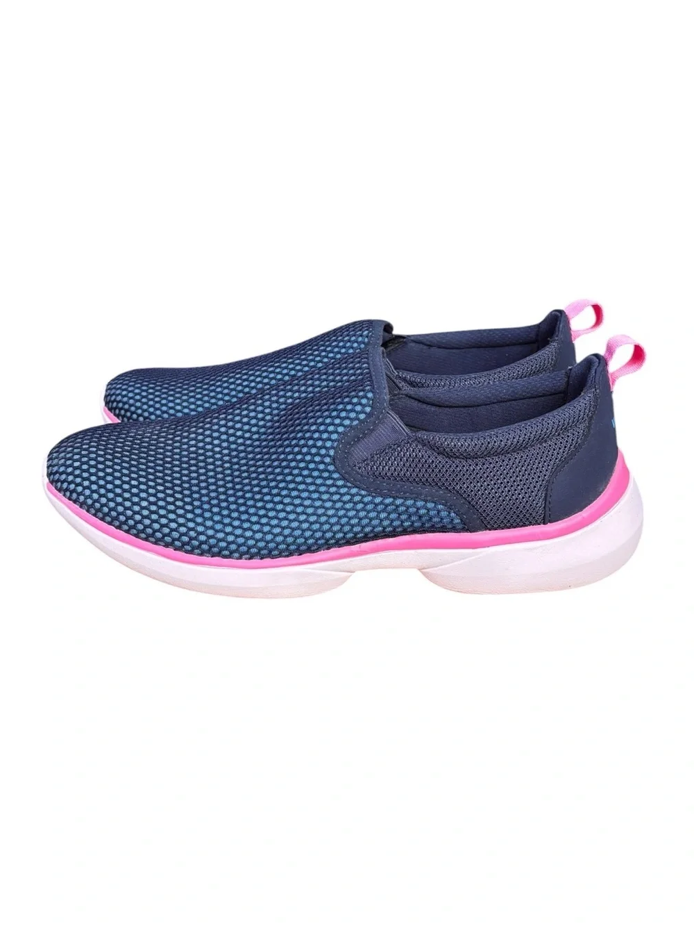 Vionic Vortex Zeta Slip-On Sneakers – Navy Blue & Pink | Women’s Size 9